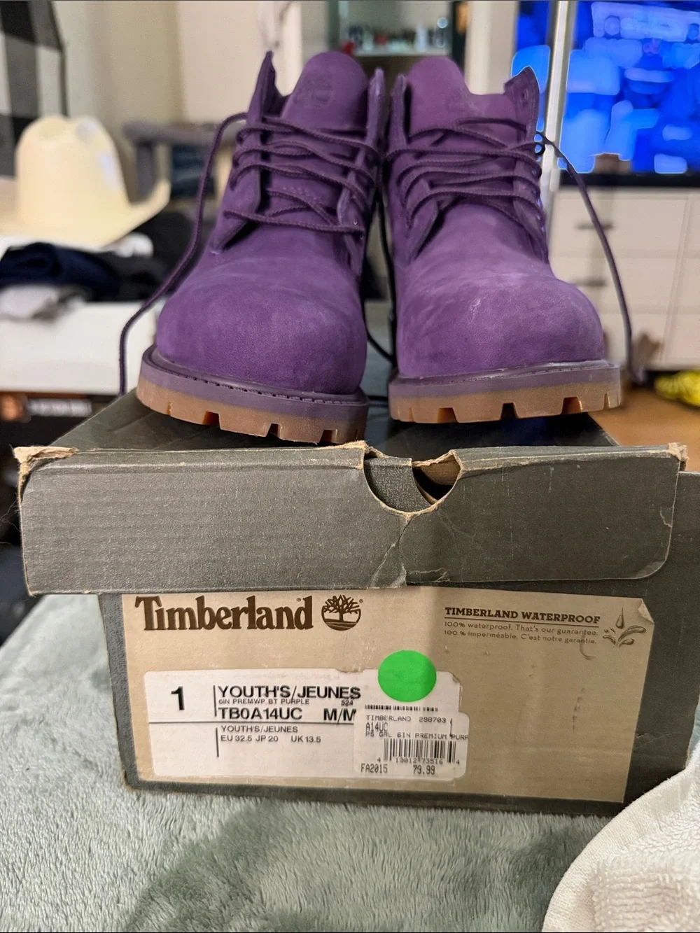 Timberland Kids Purple Lace-Up Waterproof Boots